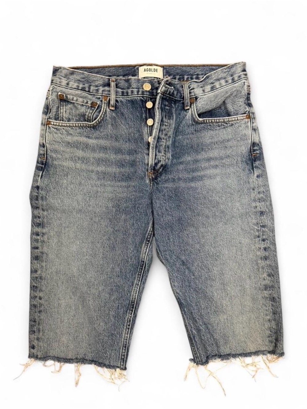 AGOLDE Denim Cuttoff Bermuda Shorts